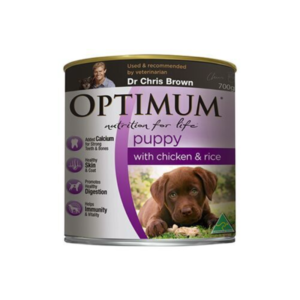 Optimum Dog Wet Puppy Chicken Rice 700g 12pk