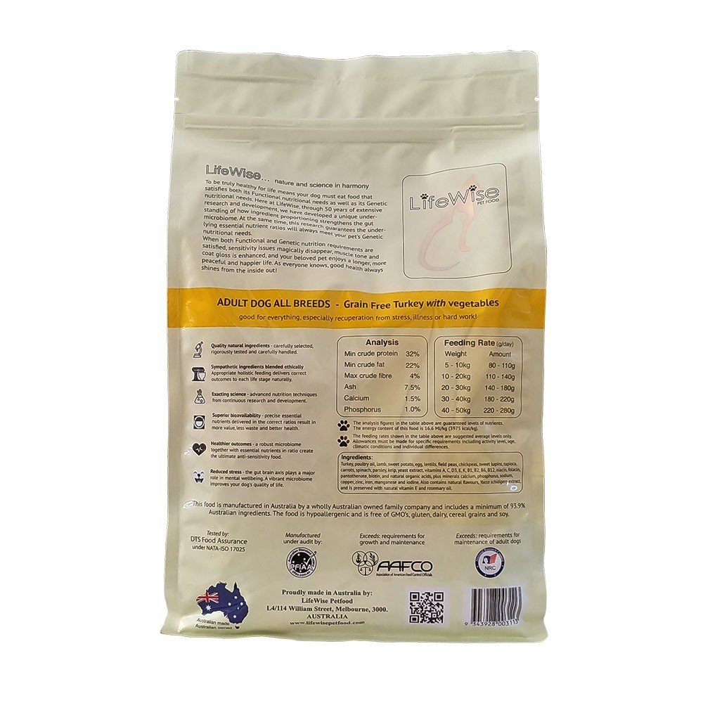 Lifewise Turkey Mixed Veg Grain Free [sz:18kg]