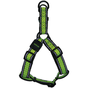 Scream Reflective Step In Harness [cl:load Green Sz:2.0 X 43-59cm]