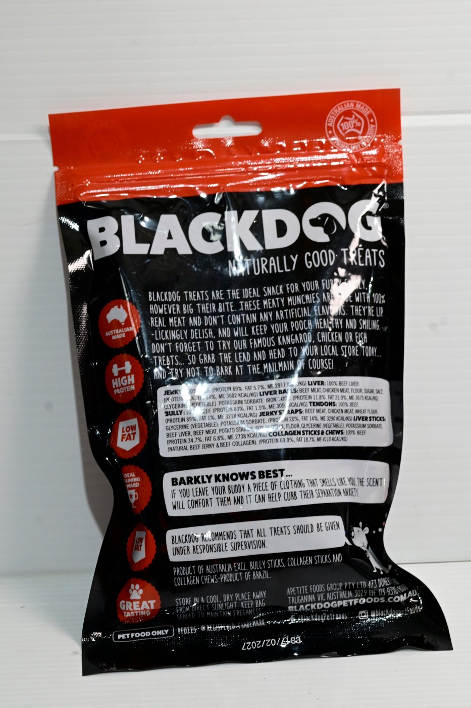 Blackdog Beef Liver 150gm Dog Treats