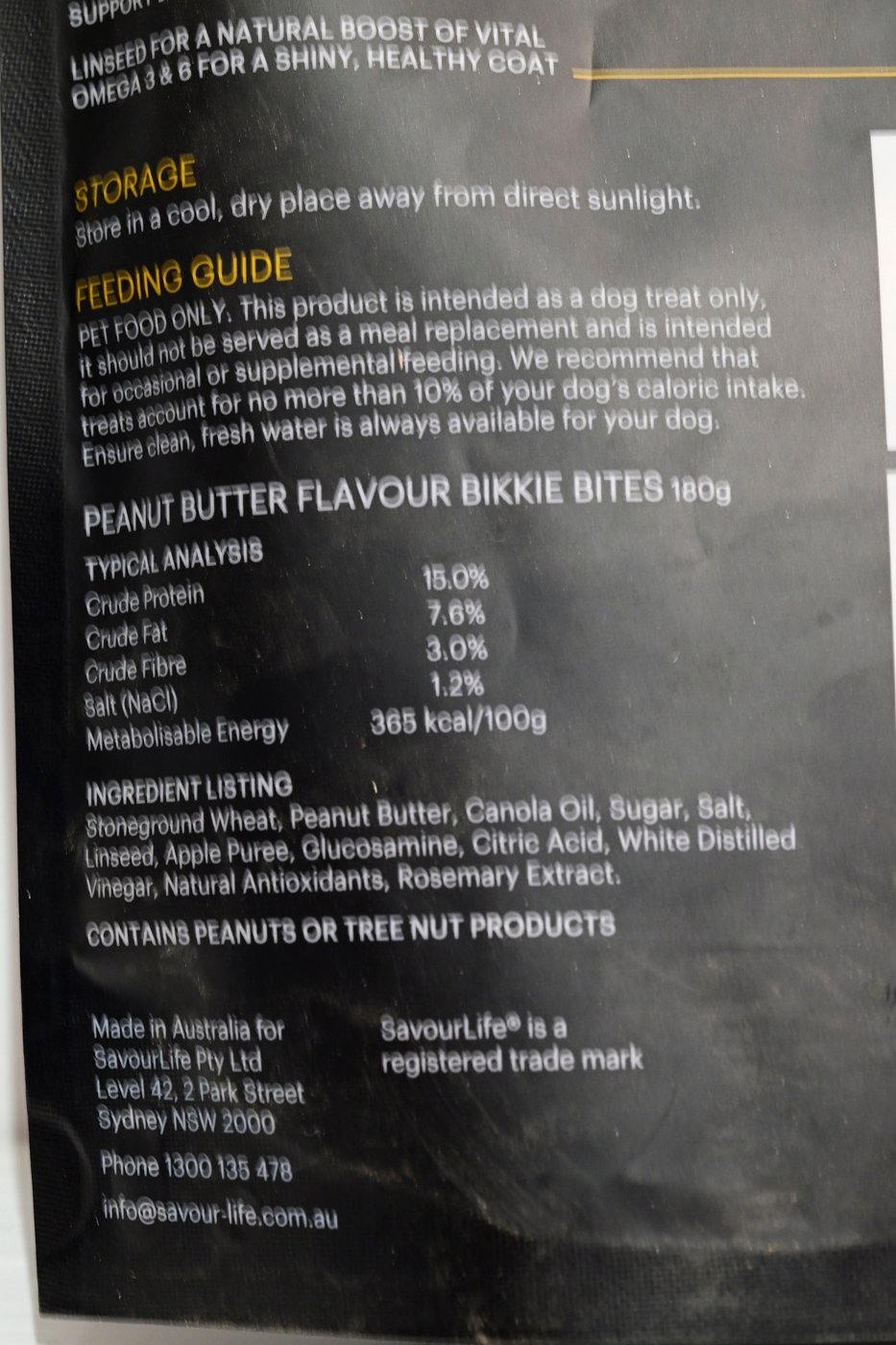 Savourlife Peanut Butter Flavour Bikkie Bites 180g Savourlife Peanut Butter Flavour Bikkie Bites 180g
